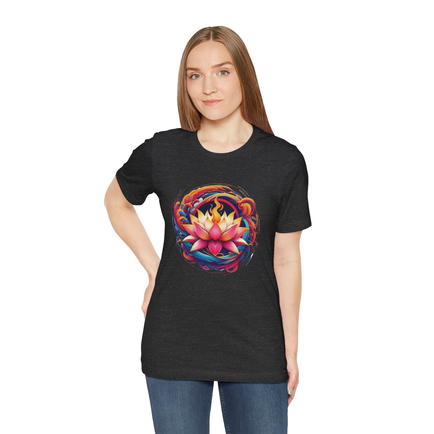 Fire Lotus Unisex Jersey Short Sleeve Tee