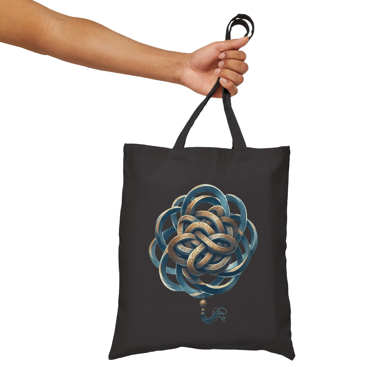 Endless Knot Cotton Canvas Tote Bag