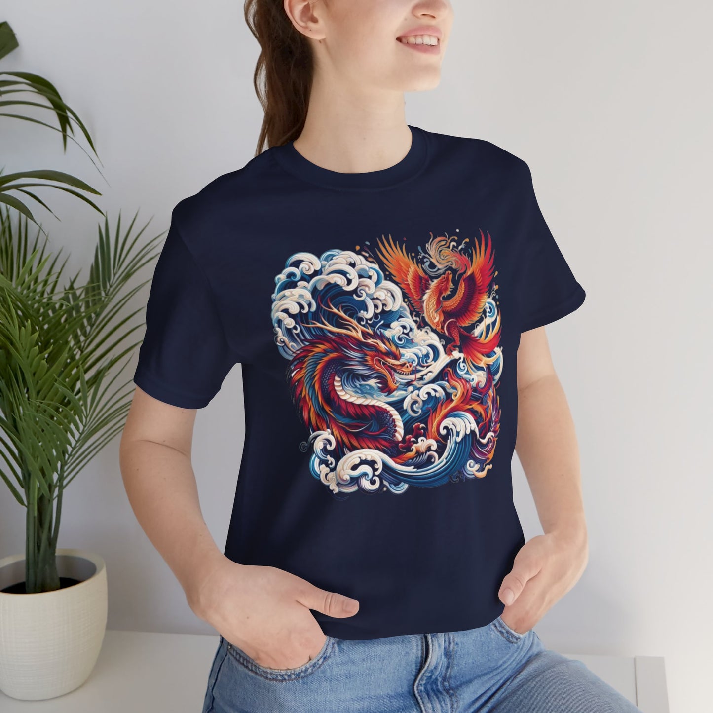 Dragon-Phoenix Unisex Short Sleeve Tee