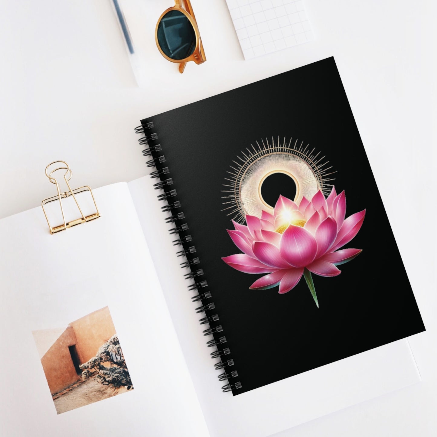 Lotus Spiral Notebook - Ruled Line