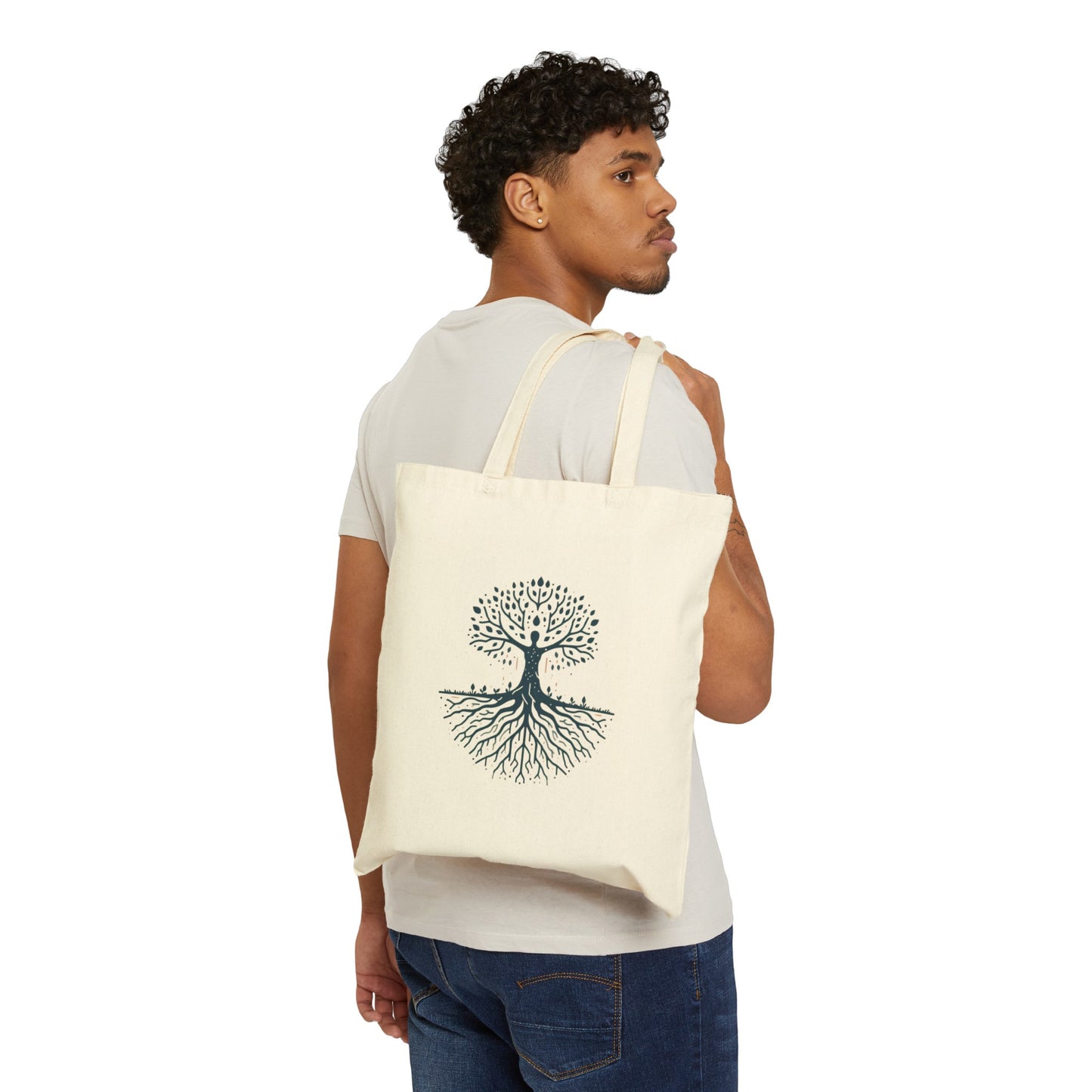 Tree of Life Cotton Canvas Tote Bag