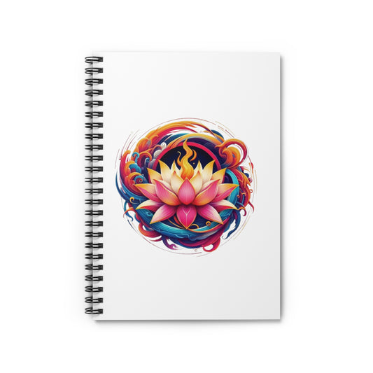 Fire Lotus Spiral Notebook - Ruled Line