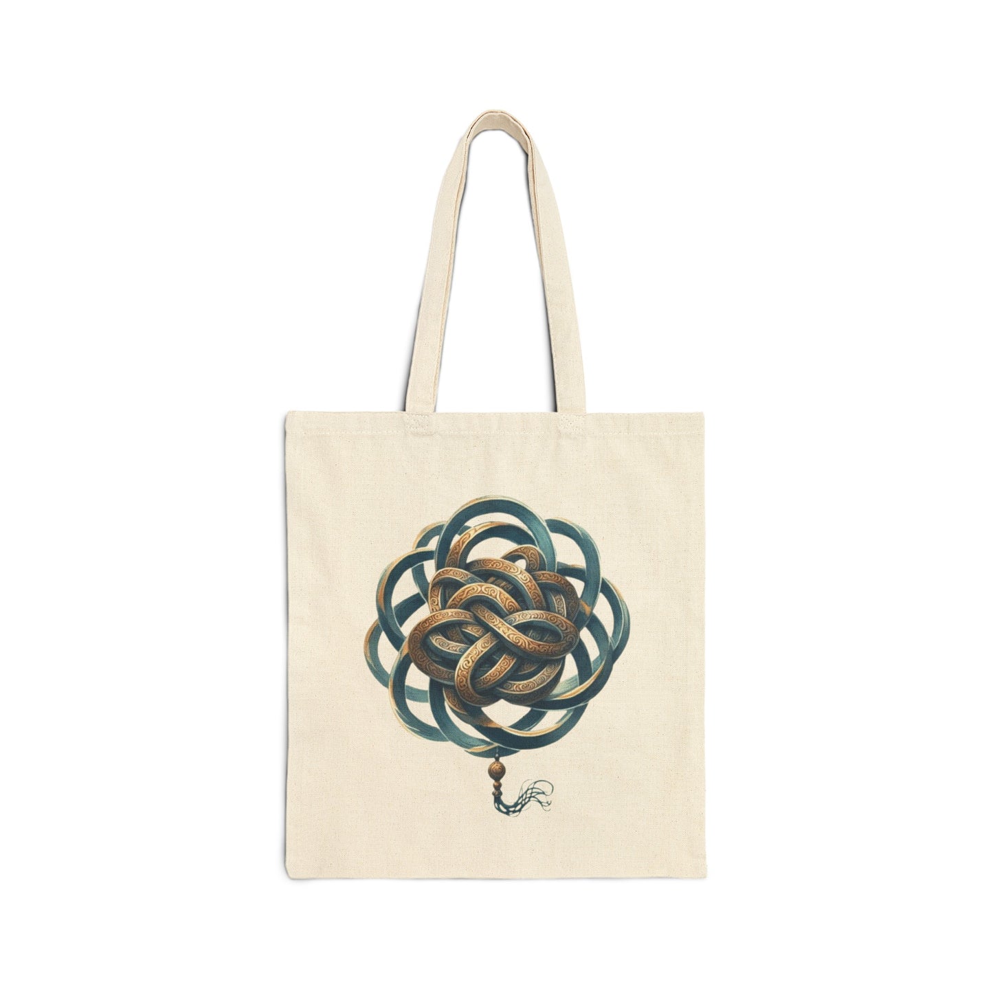 Endless Knot Cotton Canvas Tote Bag