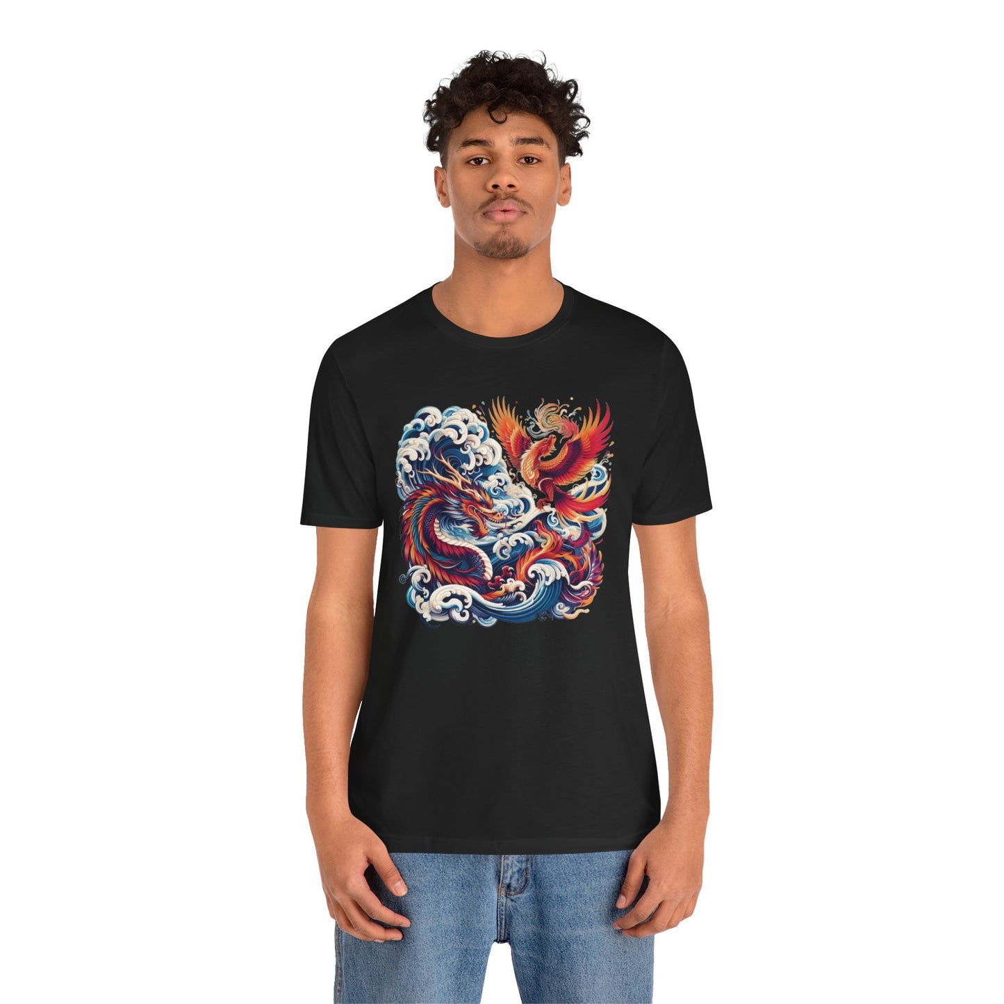 Dragon-Phoenix Unisex Short Sleeve Tee