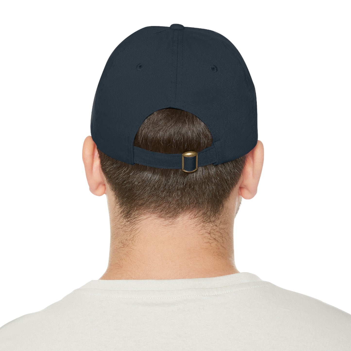 Six Panel Hat with Leather Patch (Round)