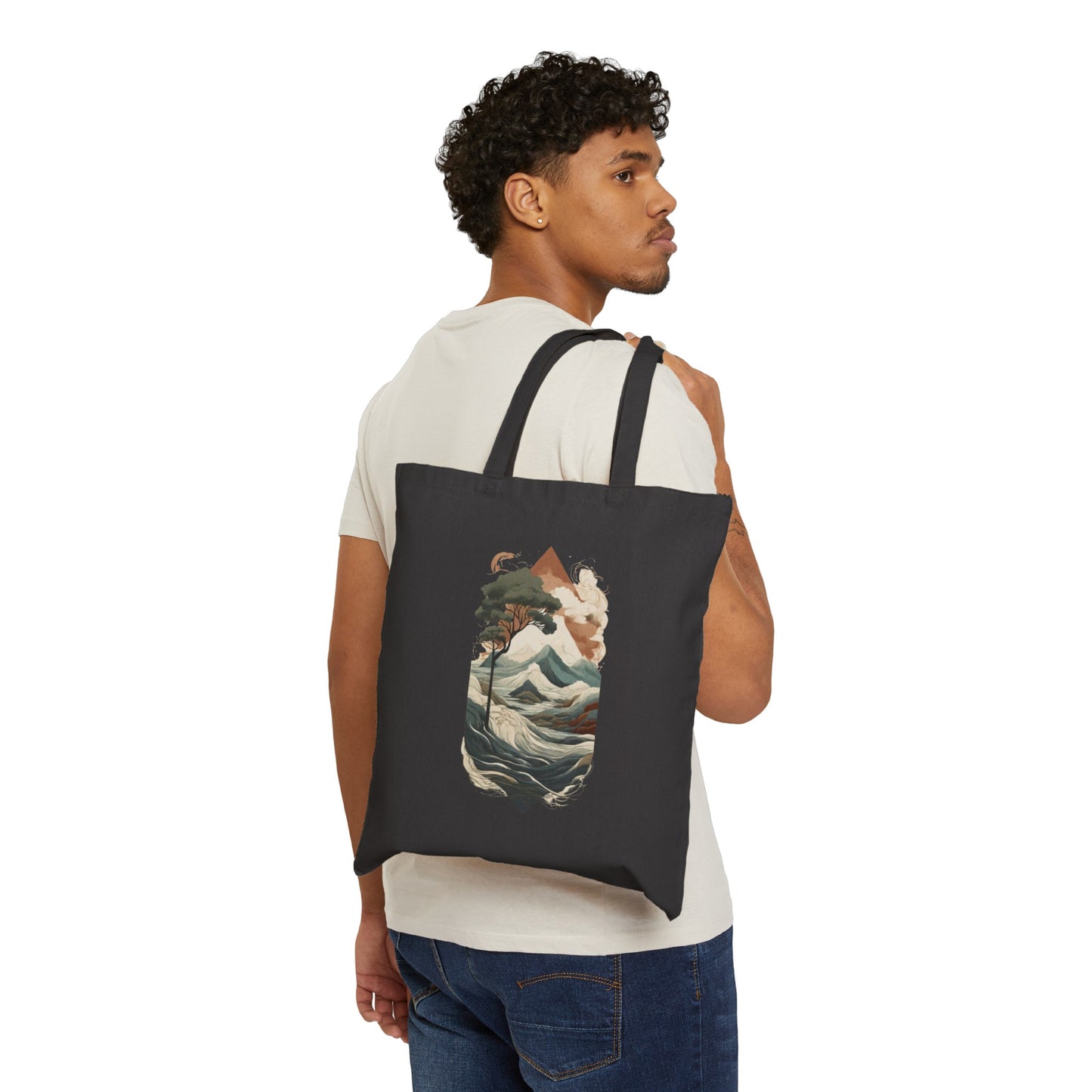 Serene Cotton Canvas Tote Bag