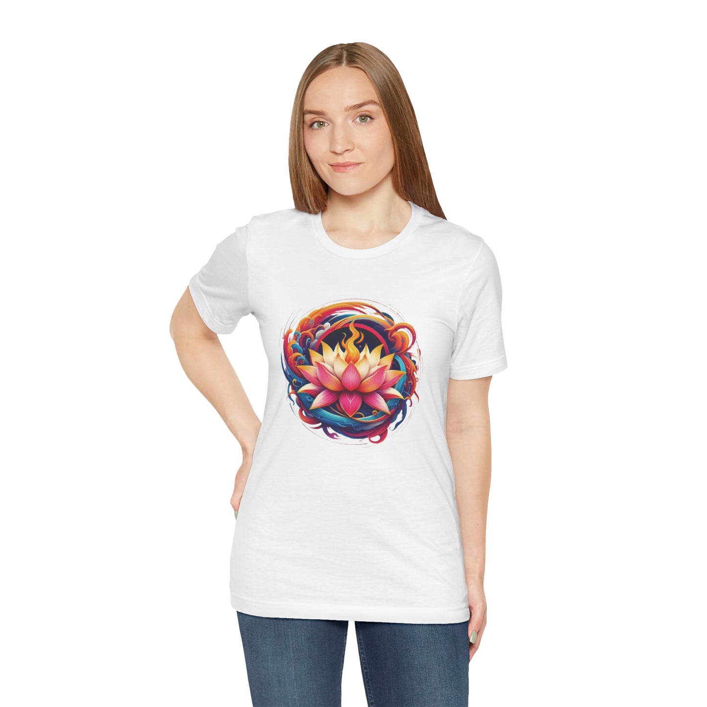 Fire Lotus Unisex Jersey Short Sleeve Tee