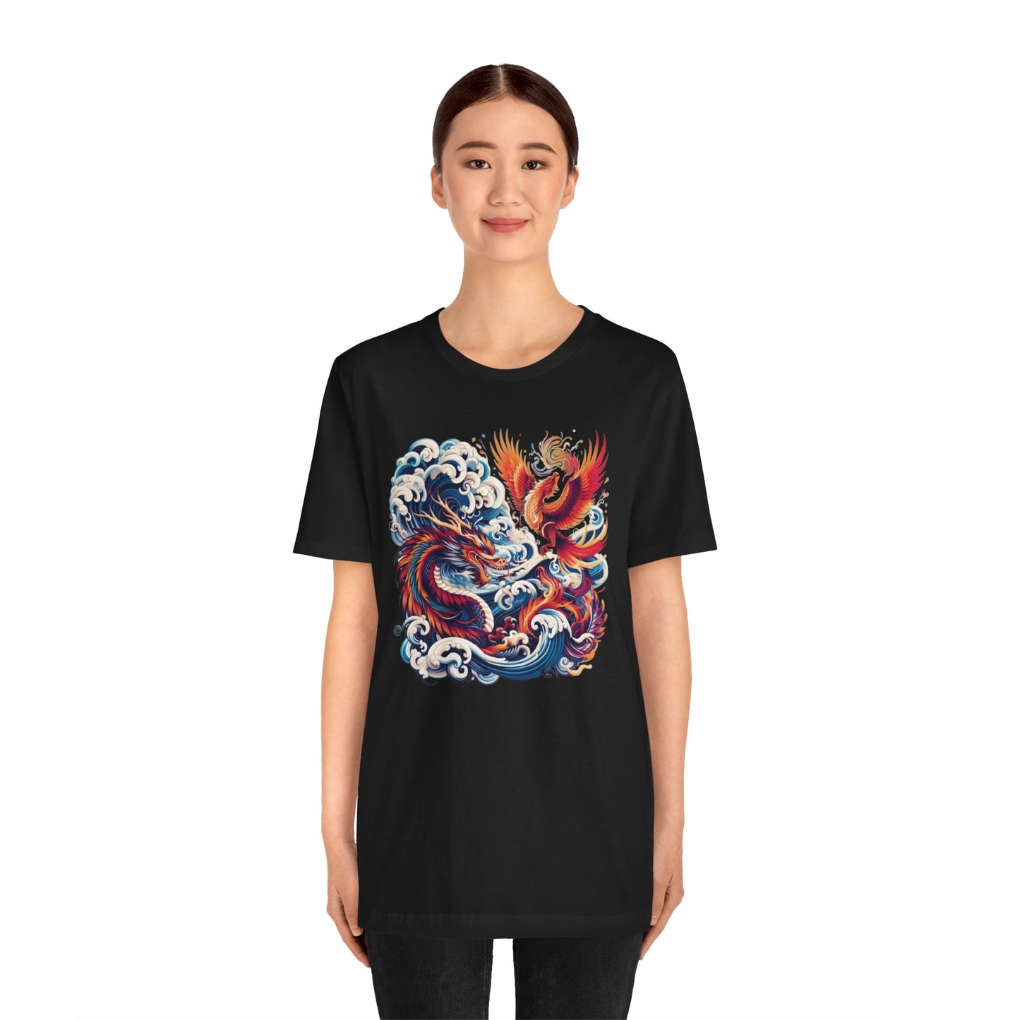 Dragon-Phoenix Unisex Short Sleeve Tee