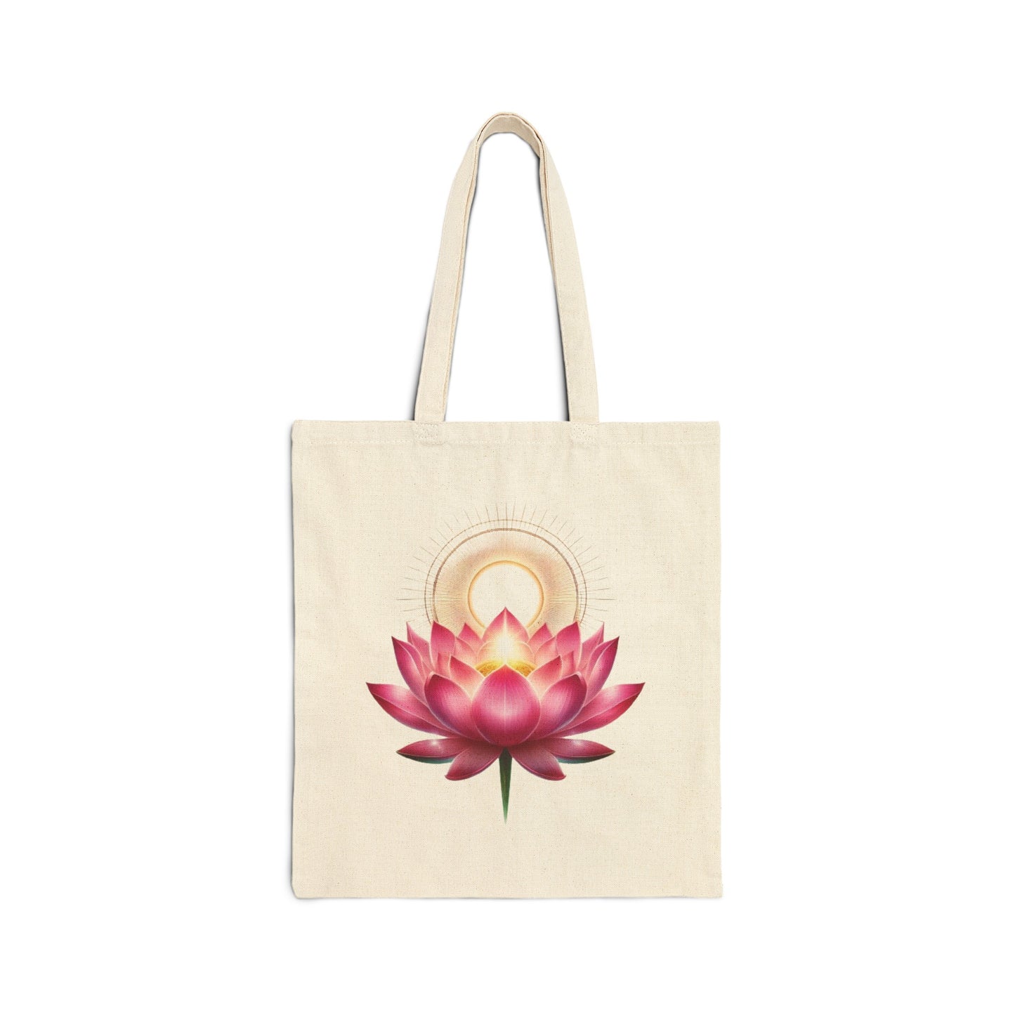 Enlightened Lotus Cotton Canvas Tote Bag