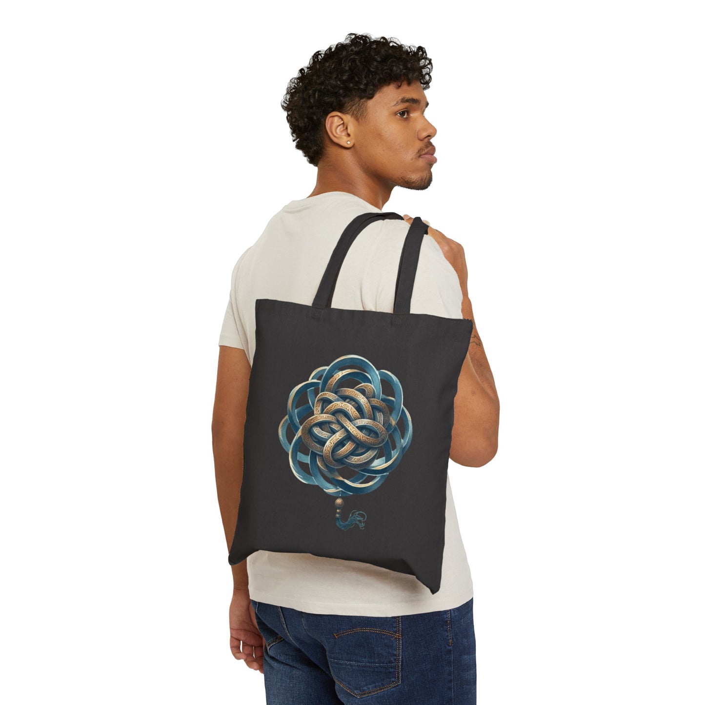 Endless Knot Cotton Canvas Tote Bag