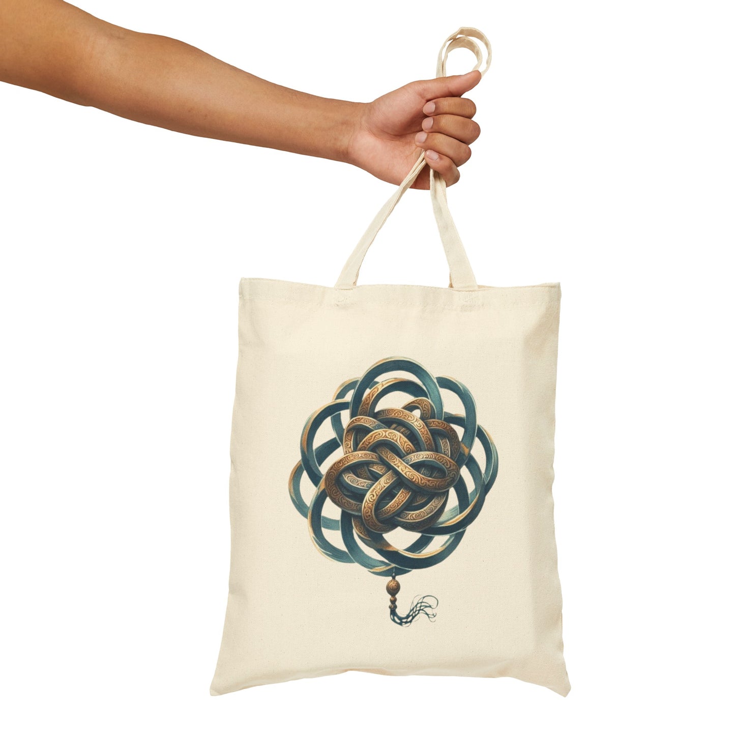 Endless Knot Cotton Canvas Tote Bag