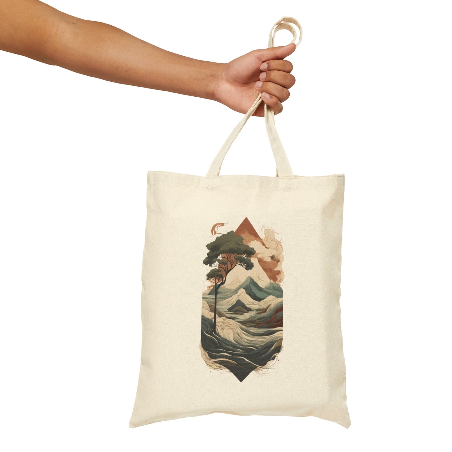 Serene Cotton Canvas Tote Bag