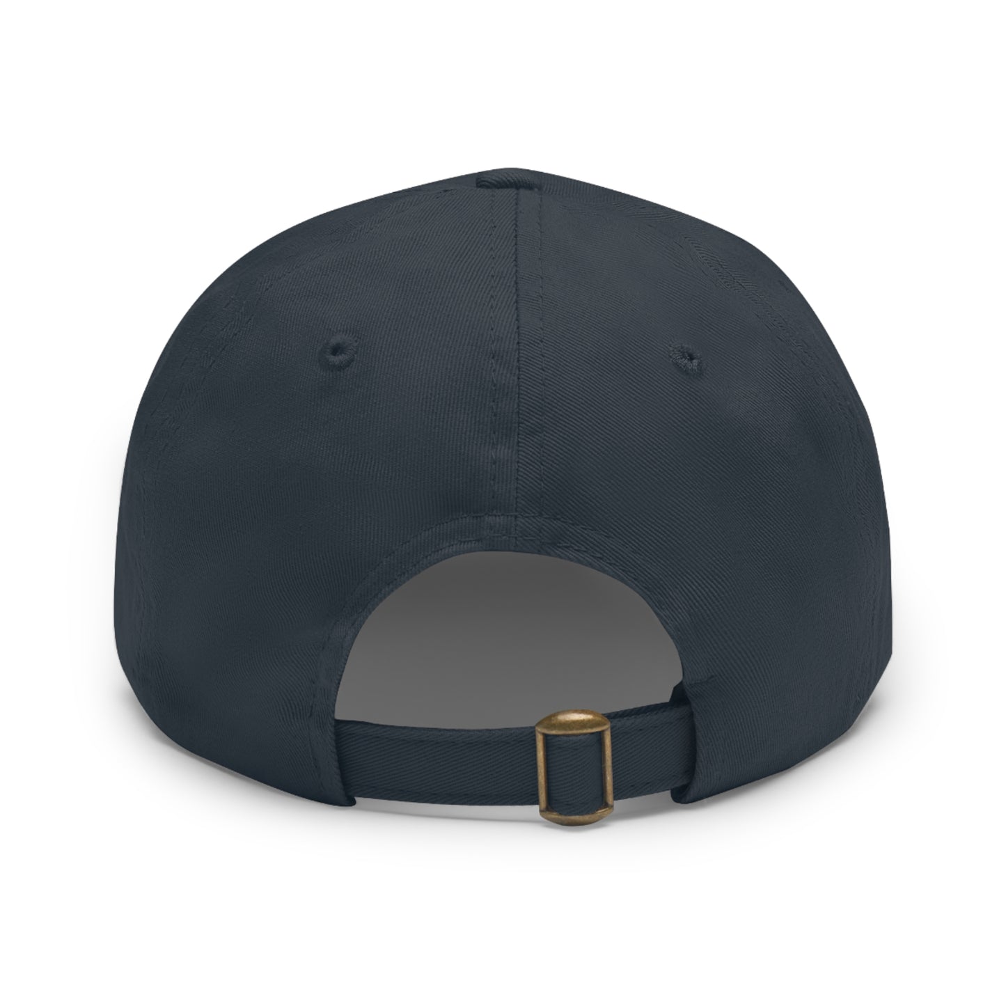 Six Panel Hat with Leather Patch (Round)