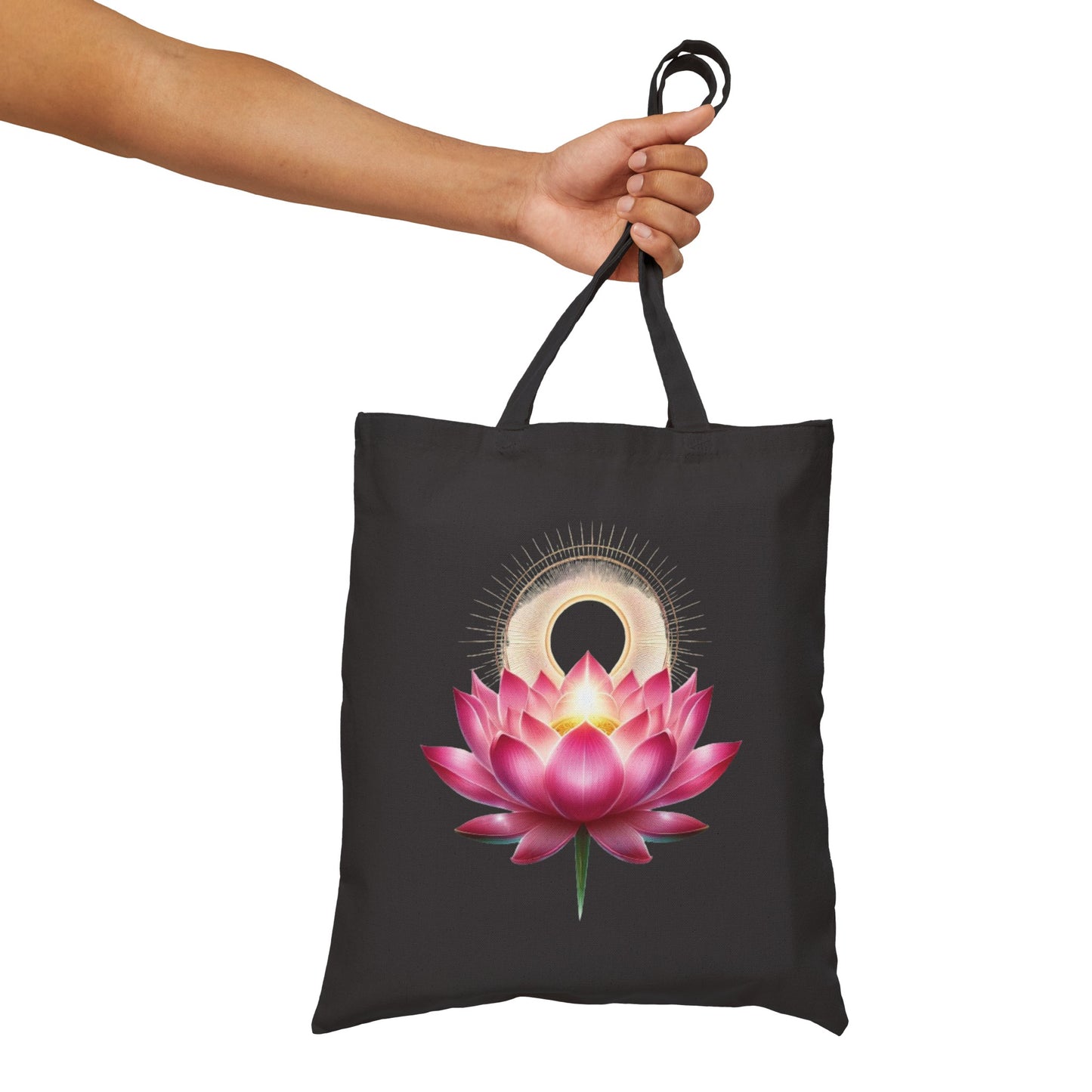 Enlightened Lotus Cotton Canvas Tote Bag