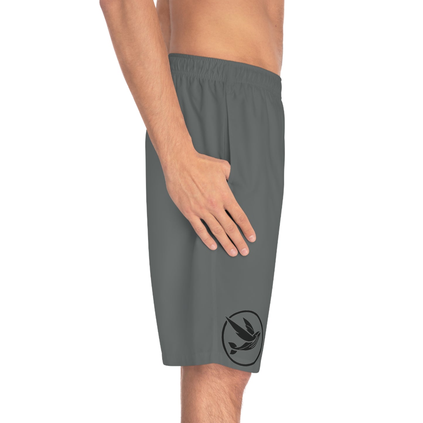 Shorts - Gray with Black Logo