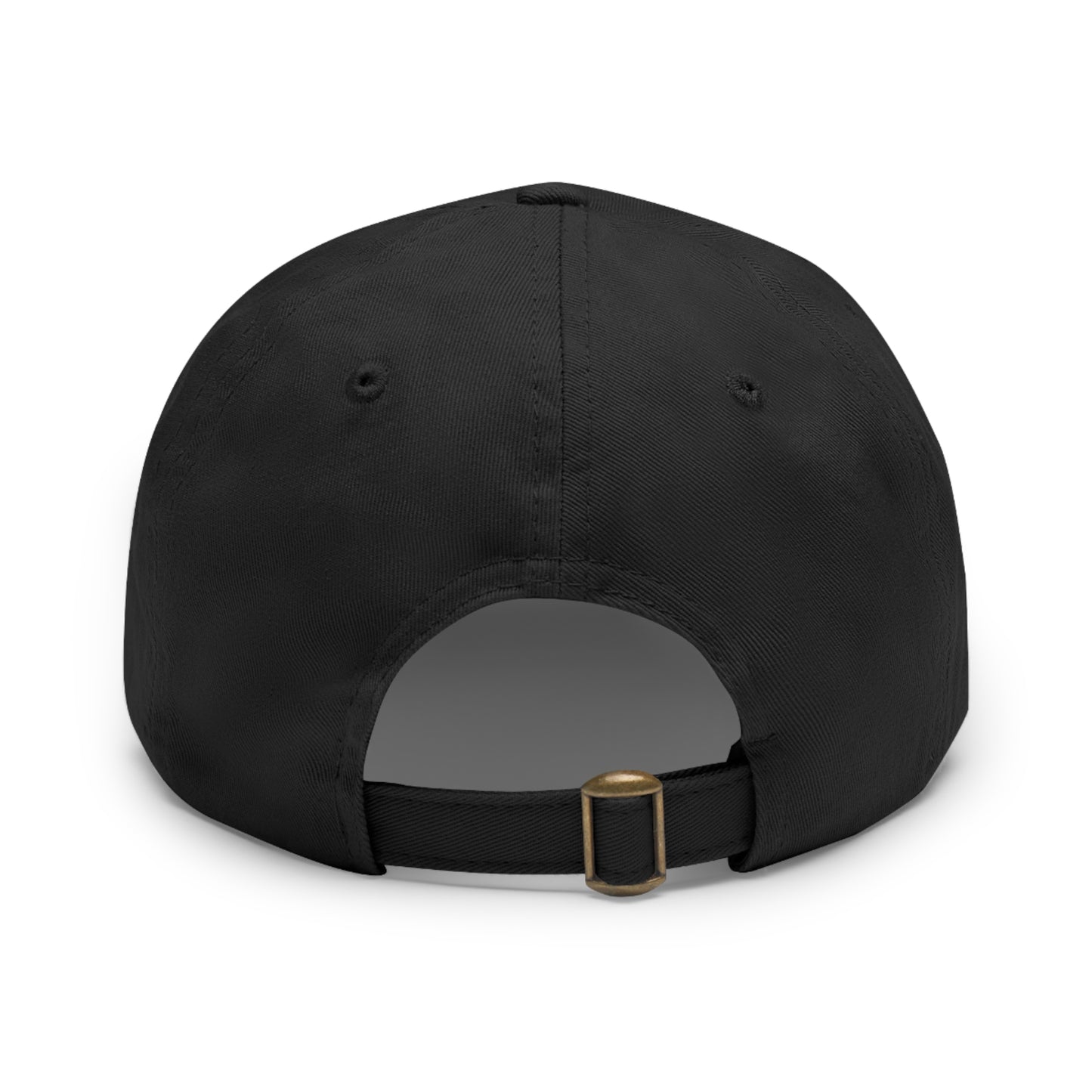 Six Panel Hat with Leather Patch (Round)