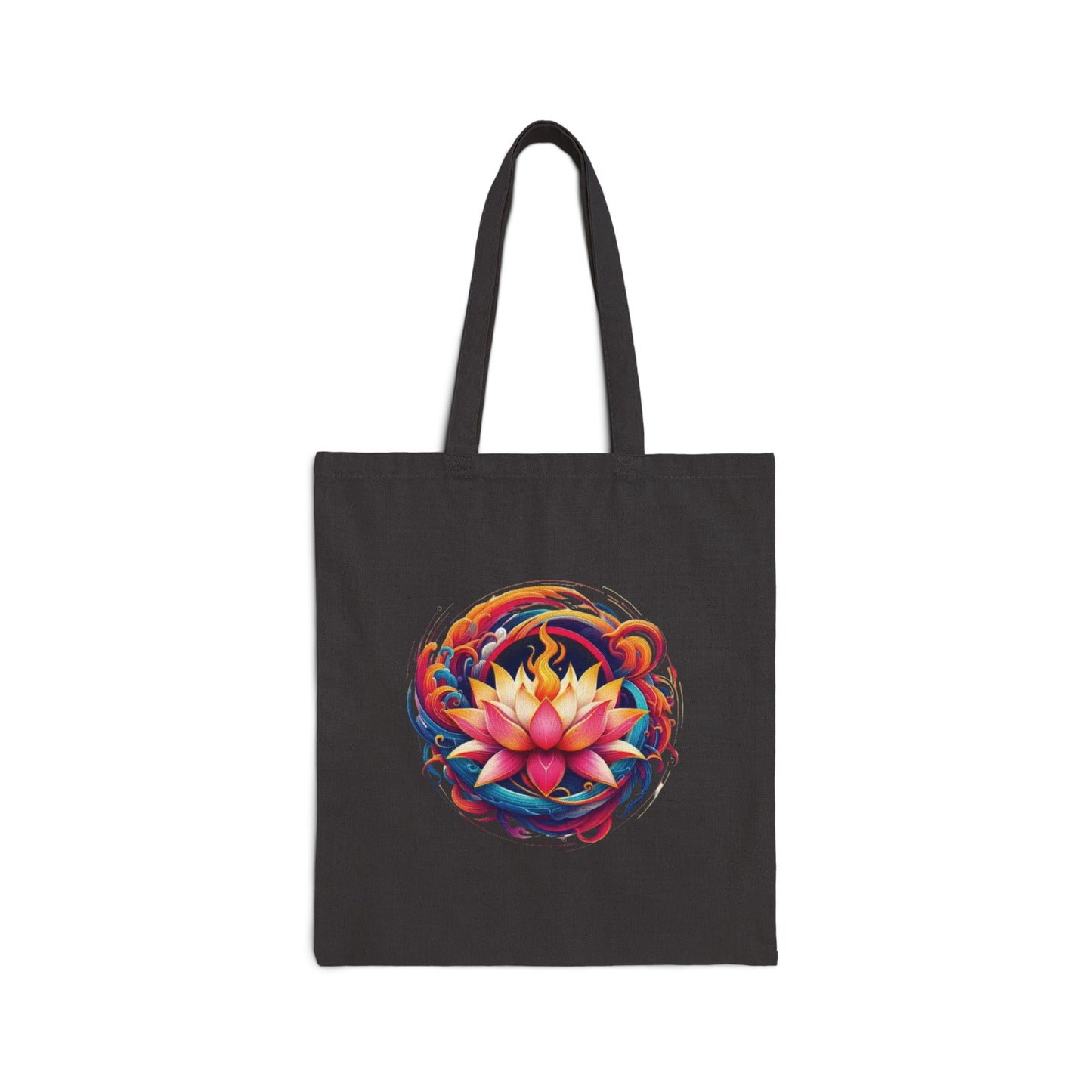 Fire Lotus Cotton Canvas Tote Bag