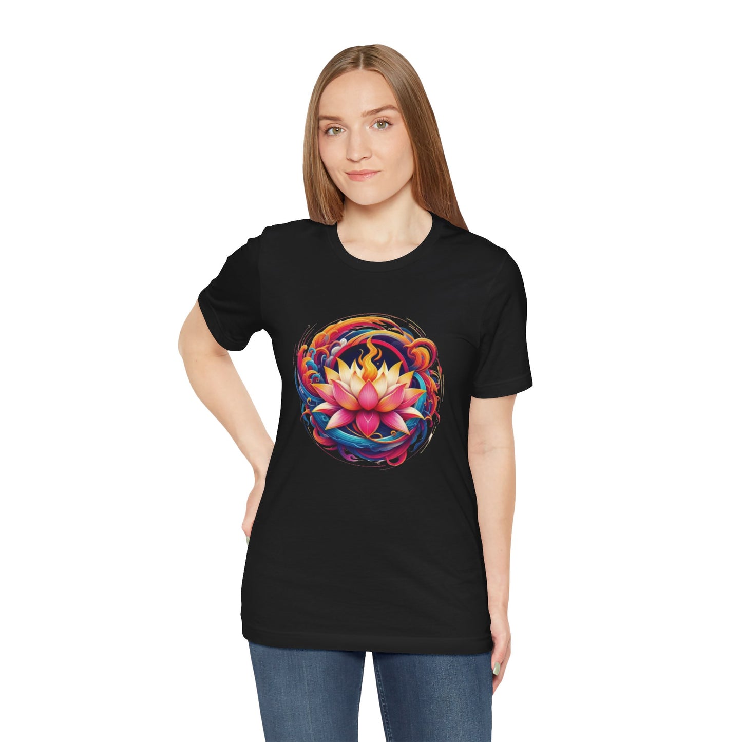 Fire Lotus Unisex Jersey Short Sleeve Tee