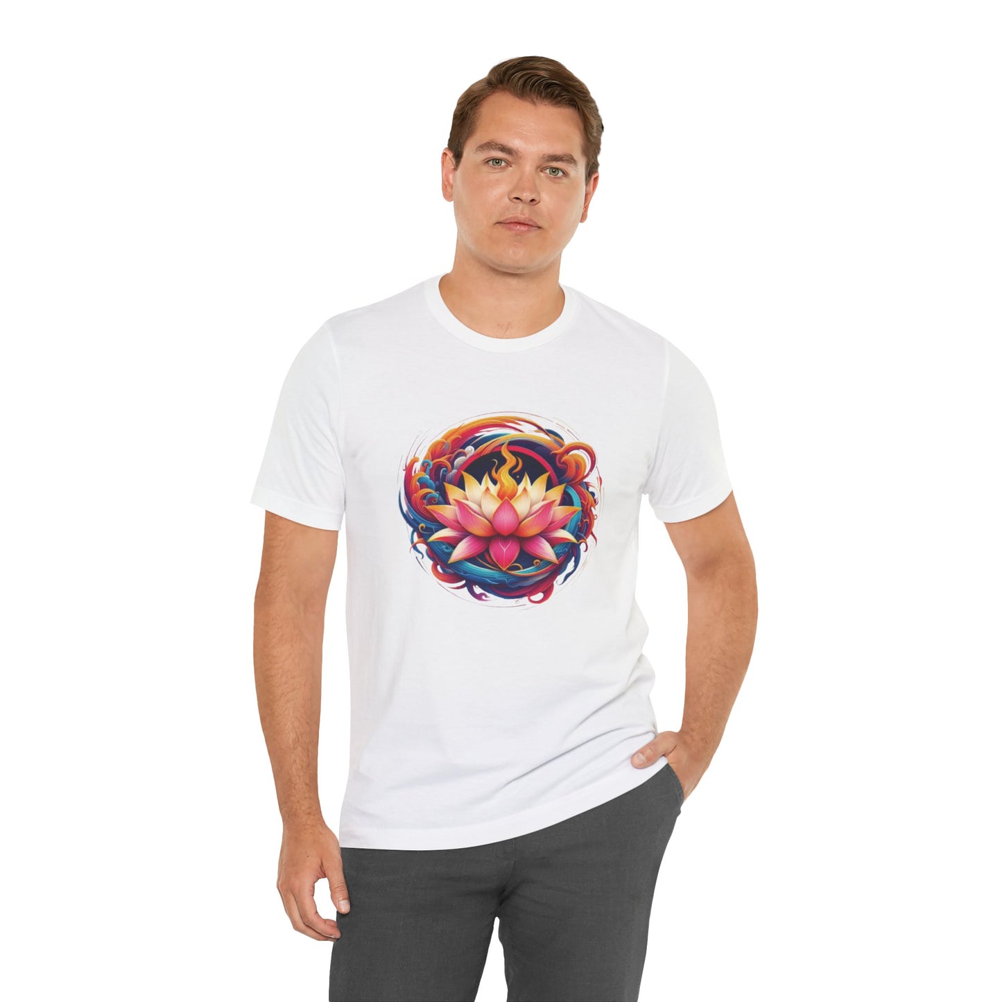 Fire Lotus Unisex Jersey Short Sleeve Tee