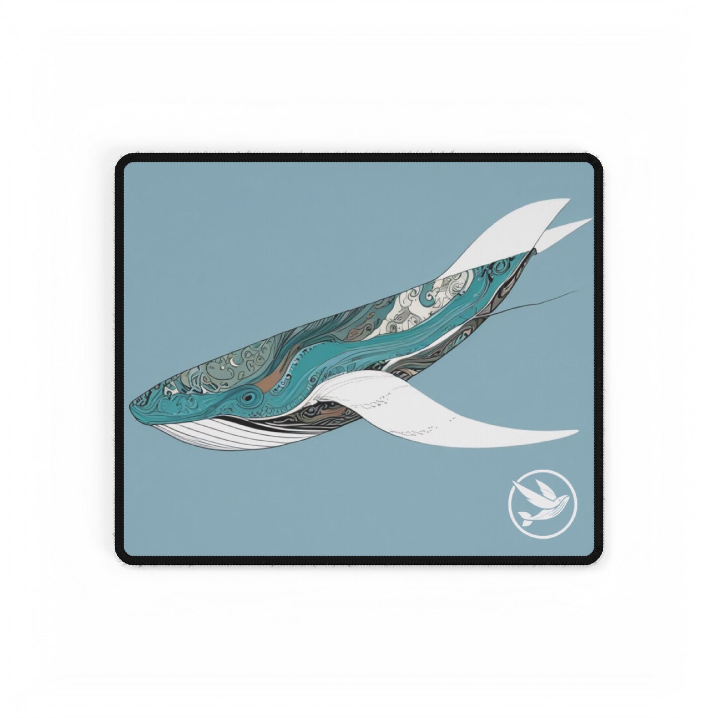 Desk Mat - Light Blue Whale