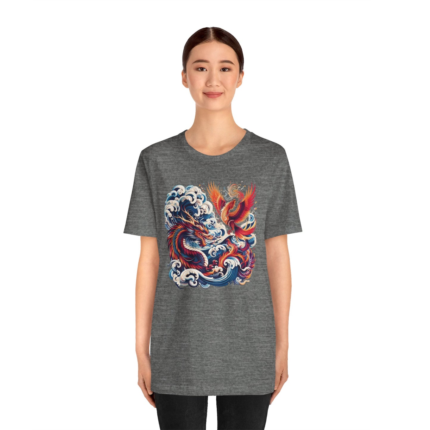 Dragon-Phoenix Unisex Short Sleeve Tee