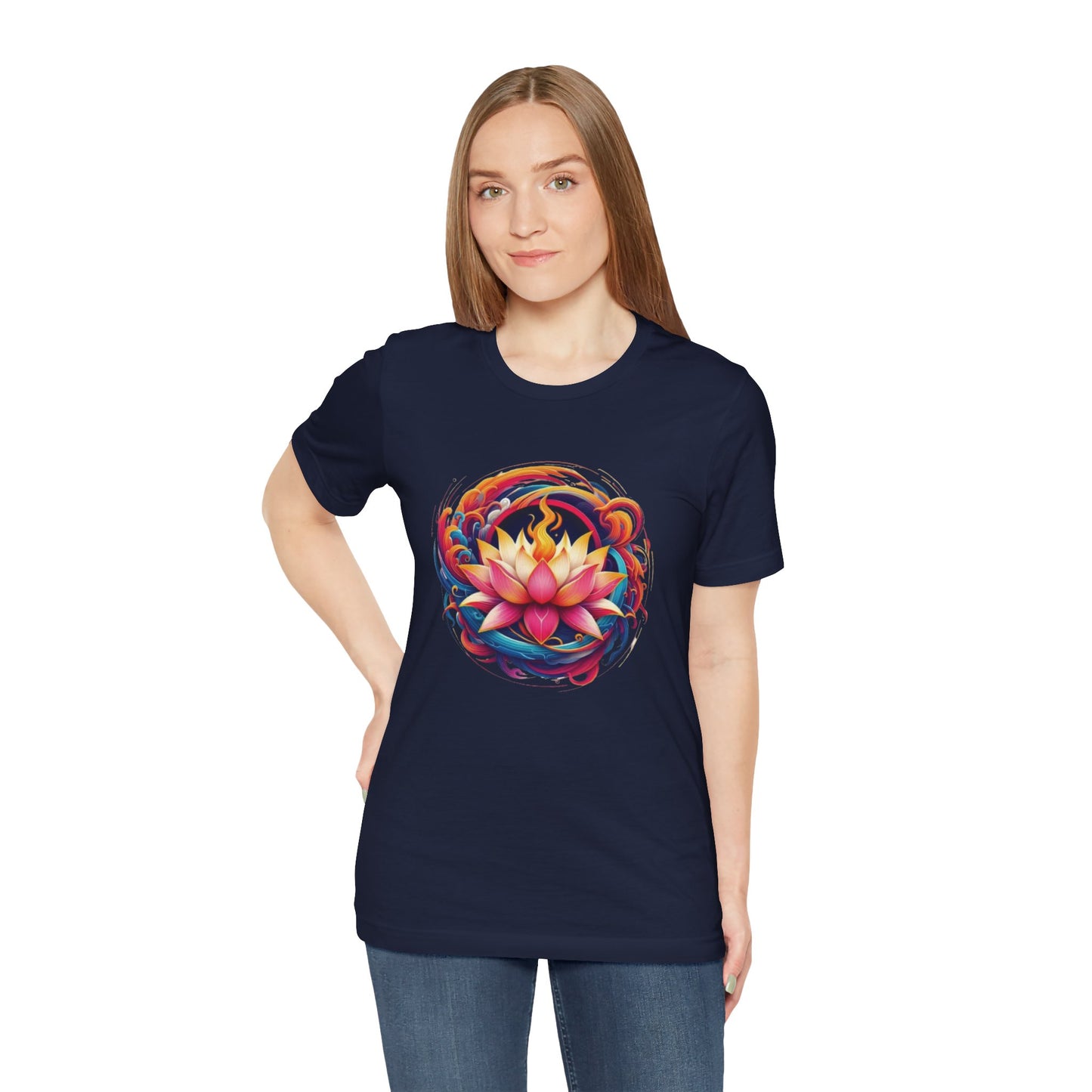 Fire Lotus Unisex Jersey Short Sleeve Tee