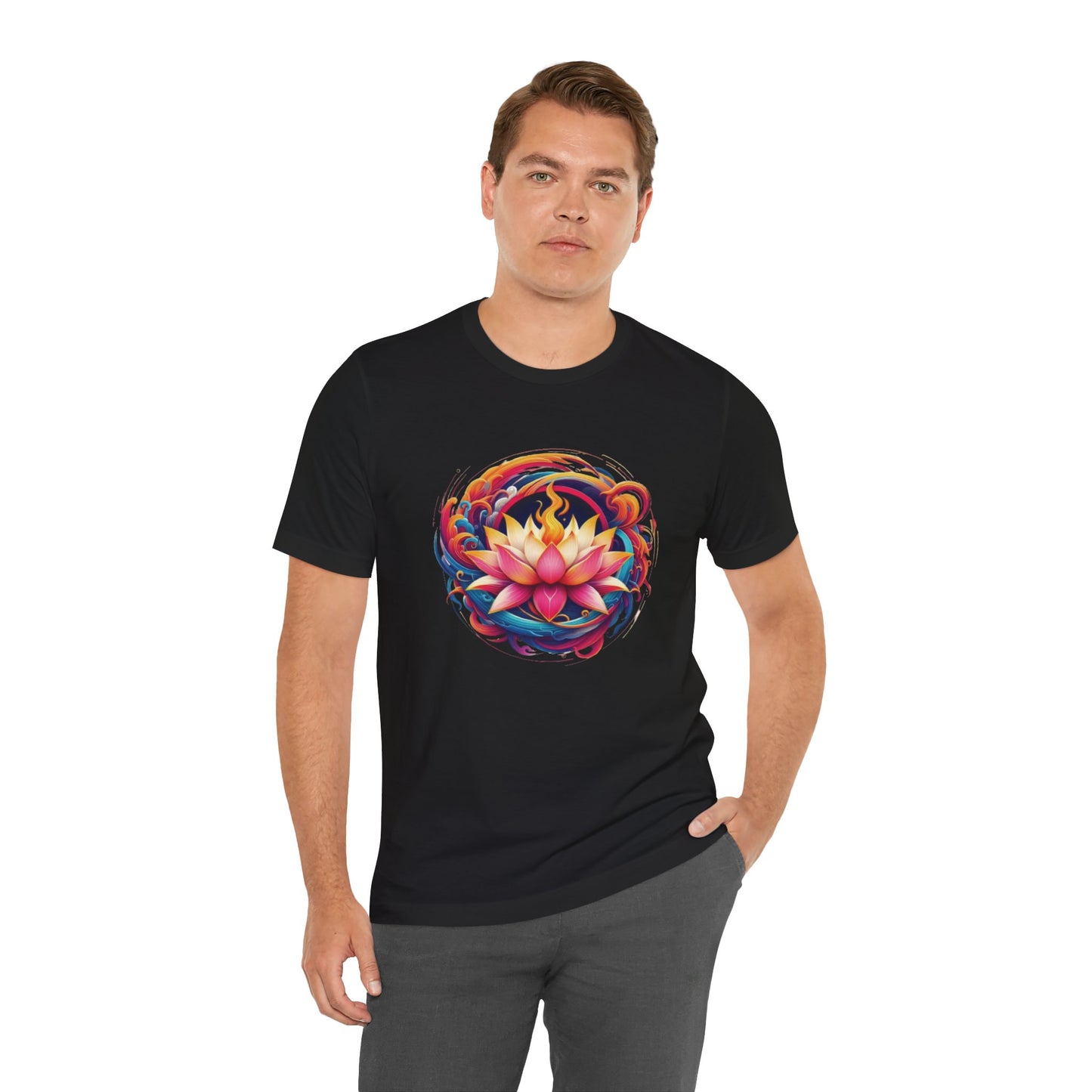 Fire Lotus Unisex Jersey Short Sleeve Tee